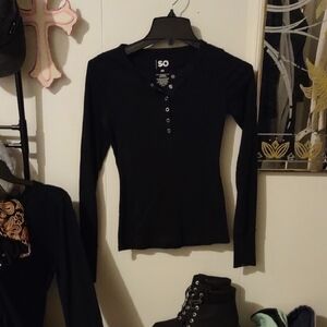 SO Women's Classic Black Long Sleeve Tee